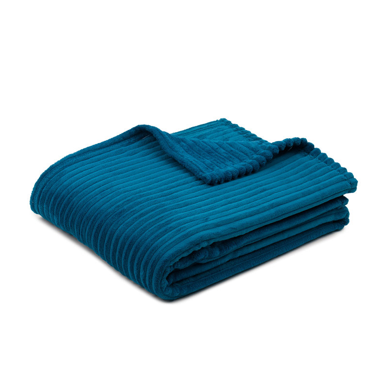 Fine corduroy blanket, Petrol