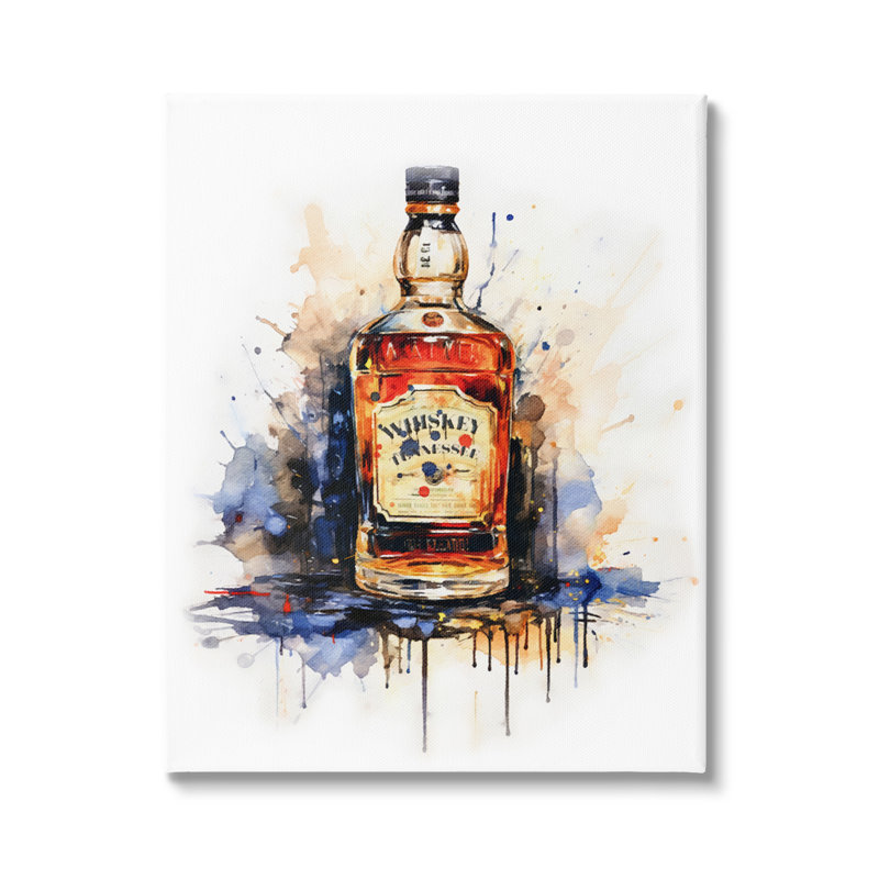Whiskey Modern Splash par Amanda Greenwood, H 20 po x l 16 po x P 1,5 po