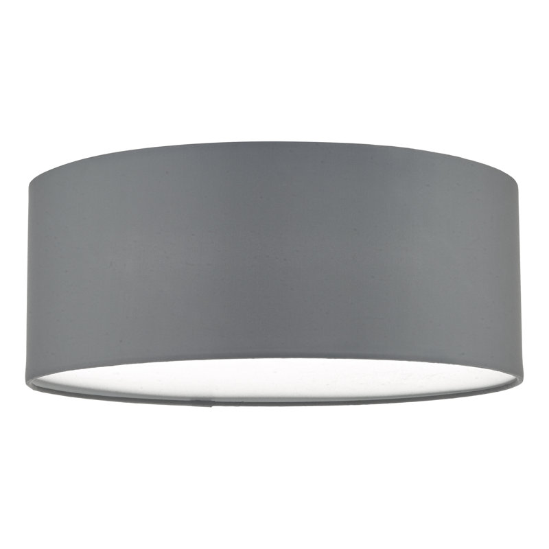 Ansonia Fabric Flush Mount, Grey