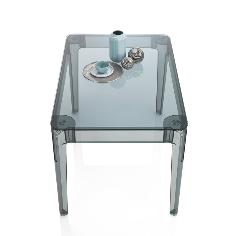 Mus Glass Top Dining Table, Grey