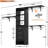 Abbigael 20.2''-  96‘’ W Closet System with 3 Wooden Drawers and 3 Shelving Towers-1475399325