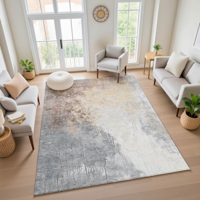 Tapis abstrait lavable à la machine de qualité supérieure AMF1842