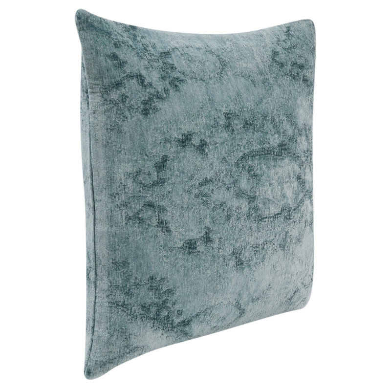 Antique Elegance Square Pillow Cover, Blue/Teal Abstract