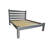 Gray Solid Wood Queen Bed Frame