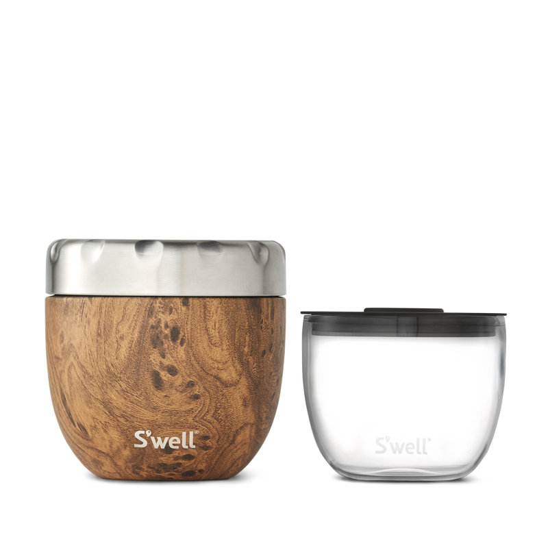 Wood Teakwood Water Bottle and Food Storage Container