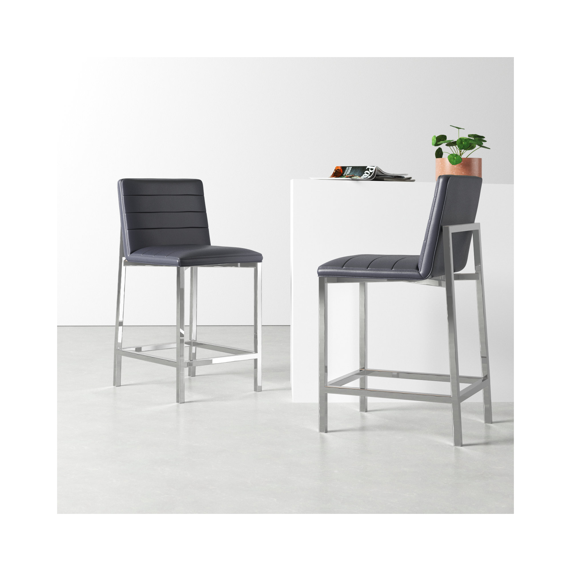 Misa Bar & Counter Stool, Cobalt, Counter Stool (26" Seat Height)