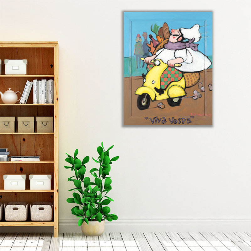 Viva Vespa - Canvas Print Wall Art, 20" H x 16" W