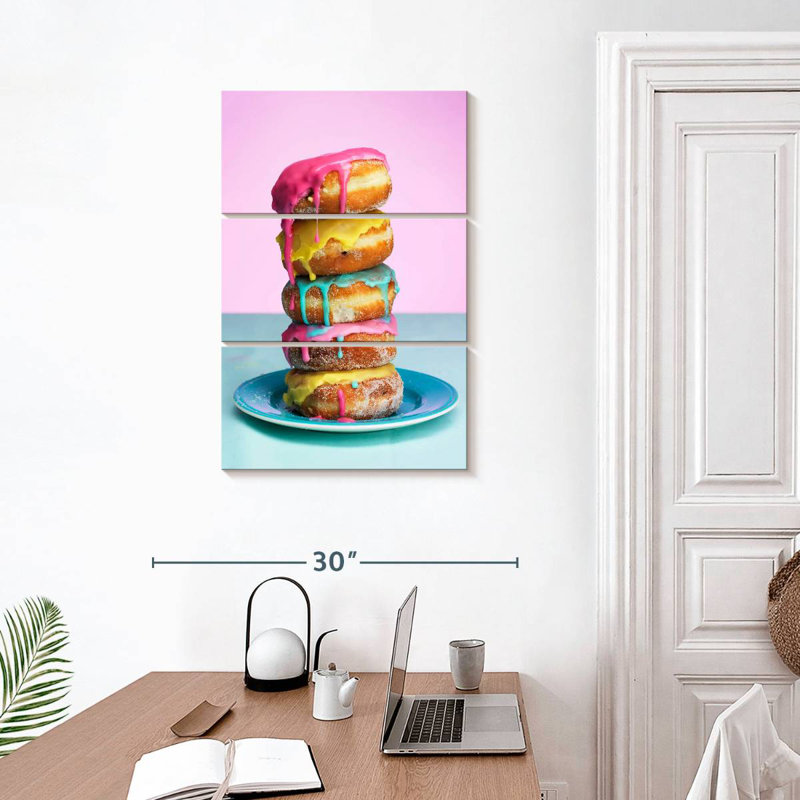 Yarlin Frosted Doughnut Stack, 32" H x 20" W