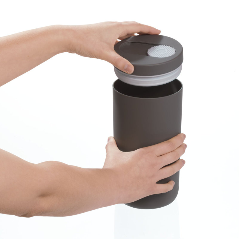 iDesign iD Clean BPA-Free Plastic Refillable Wipe Dispenser, Charcoal