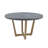 Teak Round Solid Wood Base Dining Table