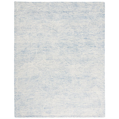 Bouldin Handmade Tufted Wool Blue Area Rug
