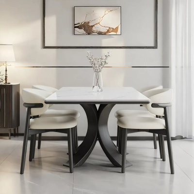 Upgrade the rock plate dining table and chair set