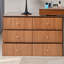 Bureau de coiffeuse à maquillage extensible avec miroir lumineux à DEL et plateau de table rabattable-2095152582