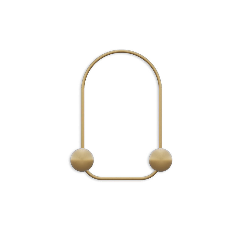 Stylish Gold Metal Wall Hook, 10.2 x 2.8 x 12.9 inches | Durable Metal Body, Thickness: 0.4 inches | Holds Up to 22 lbs, Perfect for Organizing Coats, Bags, and Accessories | Elegant Home Décor Solution