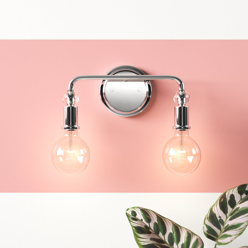 Éclairage pour salle de bain 2 lumières en nickel poli Irim