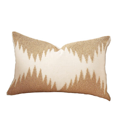Tristan Pillow-Gold Seed Beads/Bone