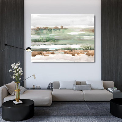 «Breakwater Bay Harper, Ethan», art sur toile tendue, turquoise et argile I