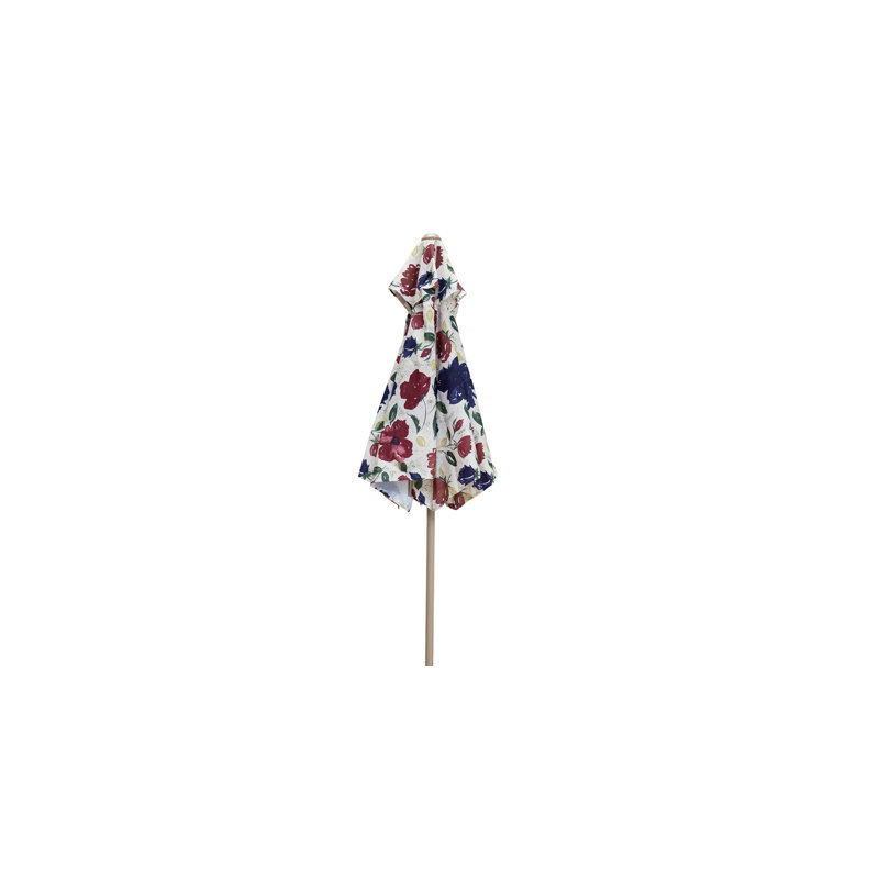 Parasol 7 ', Motif floral rouge