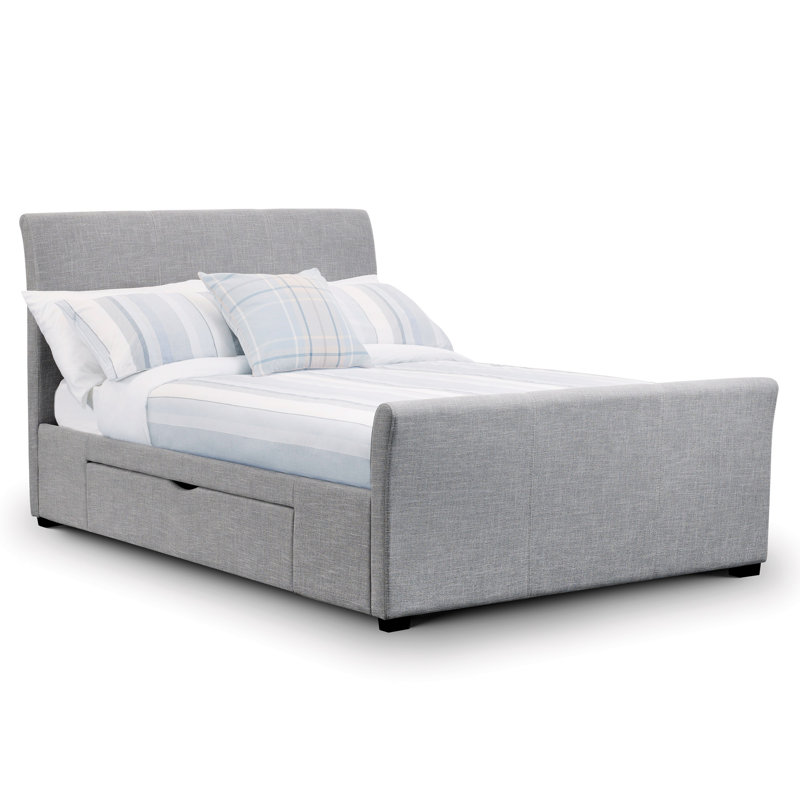 Callison Upholstered Sleigh Bed with Mattress, Double (4'6), Capsule Essentials