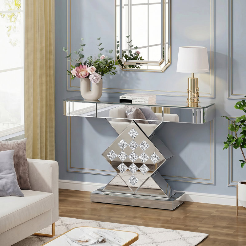 39.37'' Glass Console Table