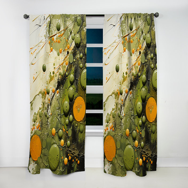 Aspasius - Rideau fruits - Rideau floral obscurcissant - 1 panneau, L 52 po x L 63 po