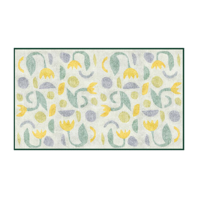 Marcink Washable Floral Indoor Rug