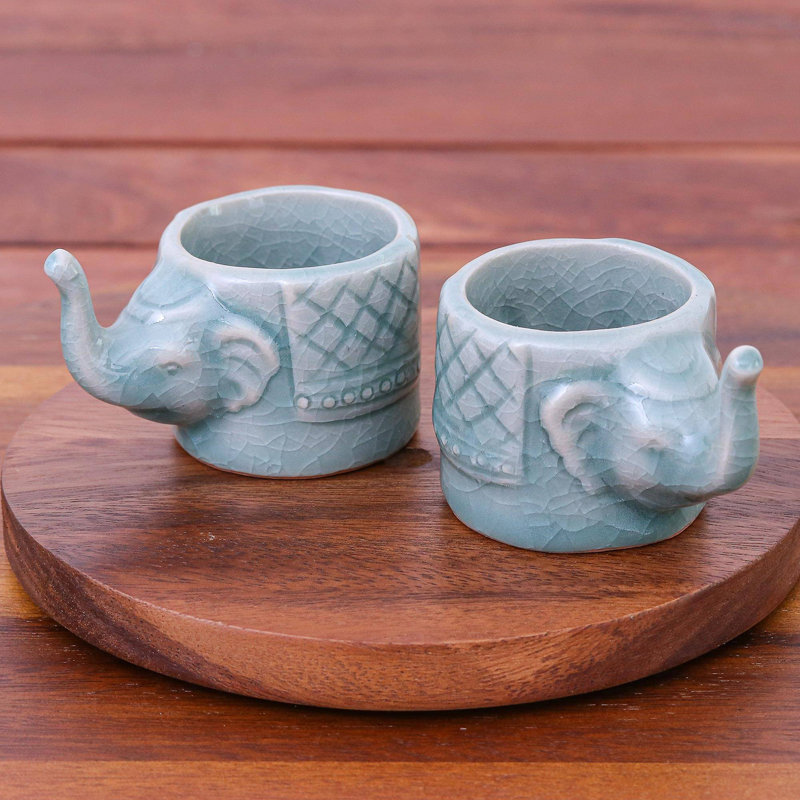 Ceramic Teacup, Blue
