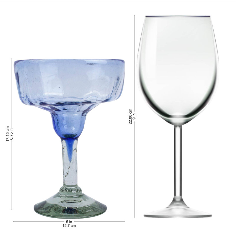 Fiesta Handmade Margarita Glass