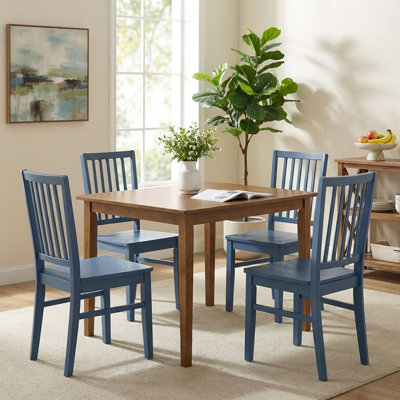 17.5'' H Solid Wood Side Chairs Modern Farmhouse Dinning Chairs Set of 4