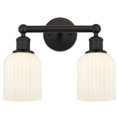 Abat-jour de salle de bain 2 lumières Edison Addeline 14 po