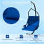 Chaise de balançoire suspendue, chaise hamac avec support et coussin de revêtement, avec structure en acier pour l'intérieur et l'extérieur-633529746