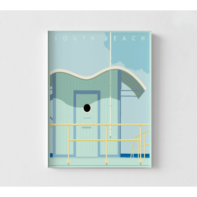 Reproduction d'art mural South Beach, impression de décoration de plage, affiche South Beach, art mural Miami, art mural, art mural grand, prêt à accrocher