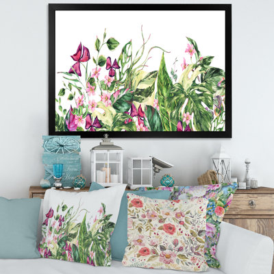 «Vintage Floral Tropical Leaves I», reproduction d'art sur toile