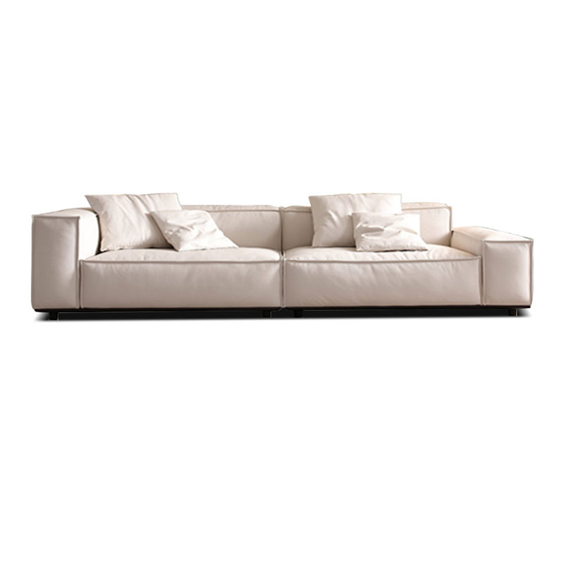 Coussin de canapé blanc en microfibre modulaire Fourseat, H 25,59 po x l 110,24 po x P 39,37 po