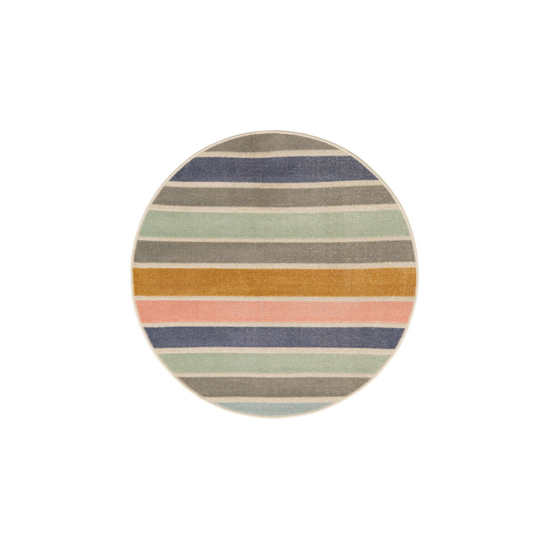 Areana Striped Indoor Rug, Square 5'