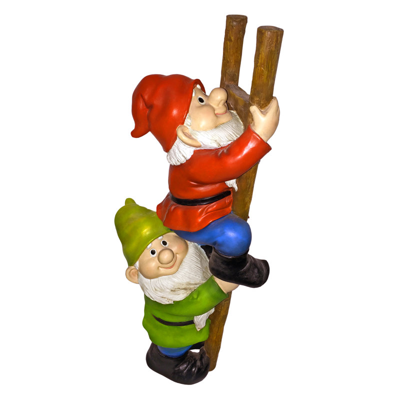 Up the Ladder Climbing Gnomes Statue
