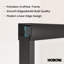 Porte de douche double coulissante 44 po - l 48 po x H 72 po noir mat avec verre Cleancoat-121327739