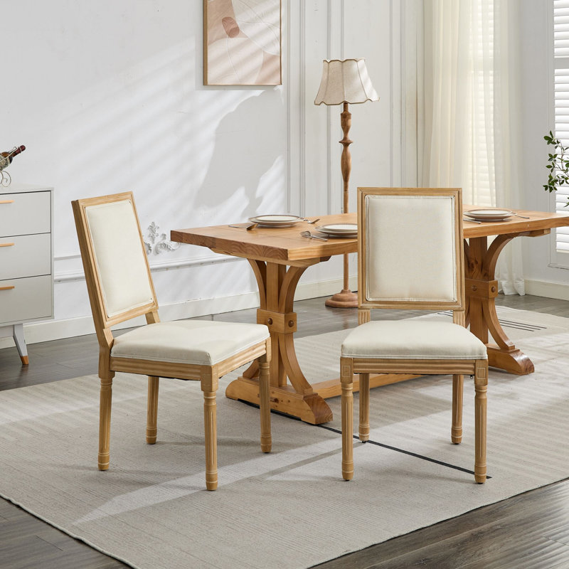 Ensemble de 2 chaises French Decor (table de salle à manger non incluse), Beige