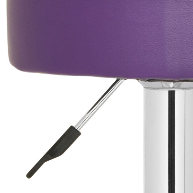 Bunky Swivel Adjustable Height Bar Stool, Purple