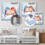 Hiver, oiseau mignon amoureux de la chambre de bébé III - oiseau, art mural en métal-293579701