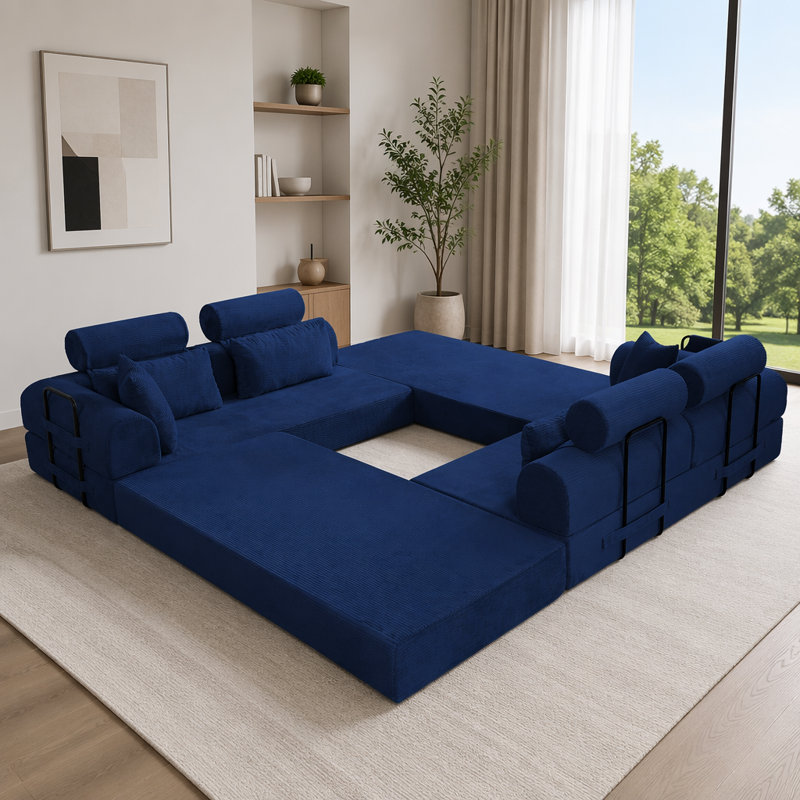 Canapé modulaire en L, Blue