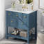 Ensemble de meuble-lavabo simple 30 po avec 5 tiroirs, ensemble de meuble-lavabo autoportant avec cadre en bois massif 30 po-1258188151
