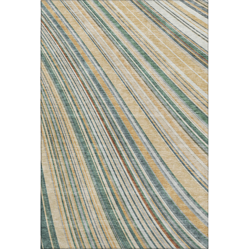 Premium Machine Washable Prisco Beige Rug, Rectangle 3' x 5'