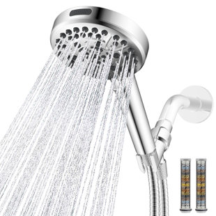 High Pressure 10-Spray Handheld Shower with 2 Filters, 71-Inch Stainless Steel Shower Hose and Adjustable Shower Holder