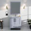 Gris foncé foncé 30 po Meuble-lavabo large avec 28 miroirs, 22 profonds, installation simple et rapide, rangement de tiroir et armoire-740296263