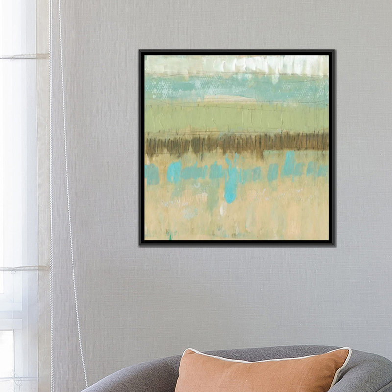 « pastel textures i », impression sur toile, H 18 po x l 18 po x P 1,5 po, Toile encadrée noire, Pas de tapis