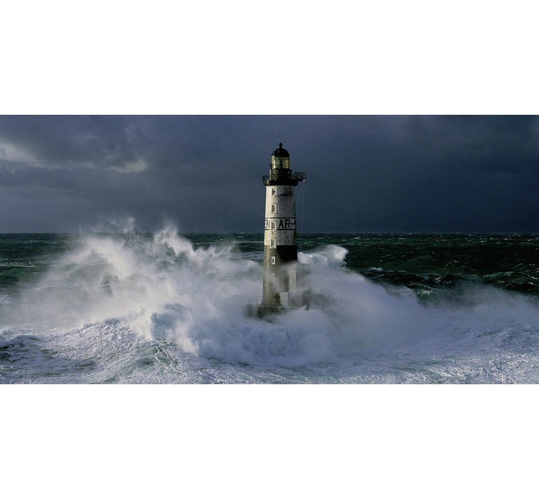 Fotodruck Phare d'Ar-Men in a Storm von Jean Guichard