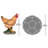 Hen and Rooster Animals Weather Resistant UV Resistant Polyresin Garden Statue