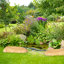 Ensemble de 2 pierres de jardin artificielles plates avec piquets - Beige-958042434