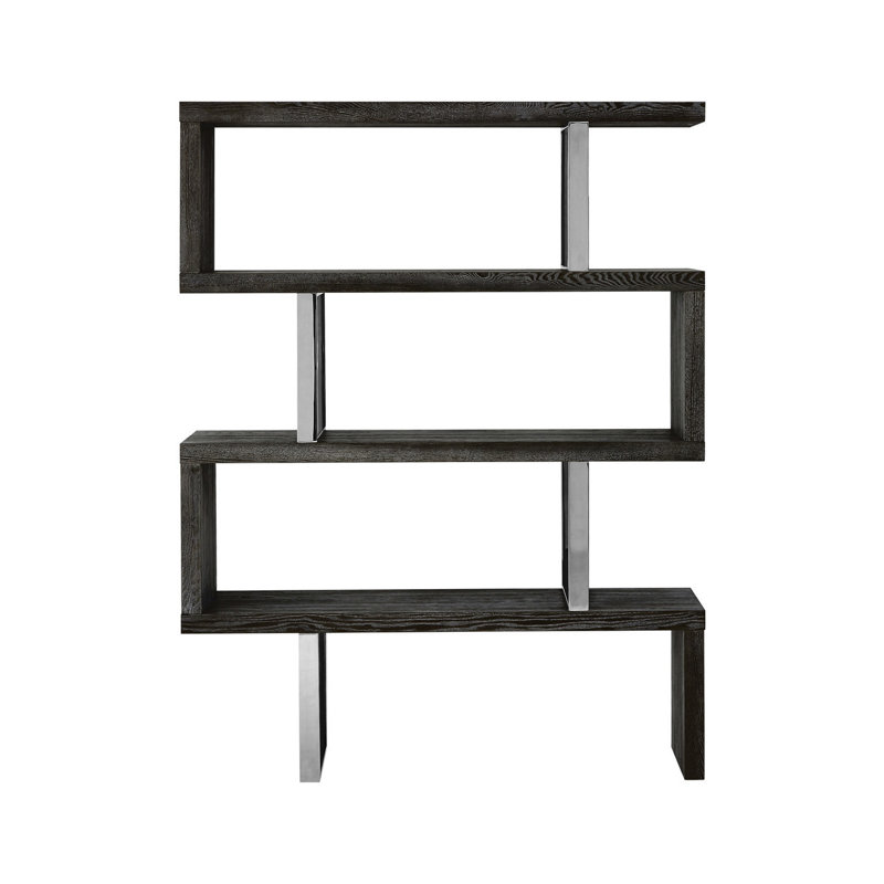 Sawicki 170cm H x 130cm W Solid Wood Etagere Bookcase